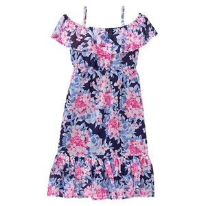 Gymboree Girls Floral Print Off Shoulder Dress